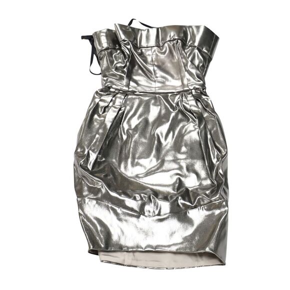 Dolce and Gabbana Bustier Dress in Silver Dress - Picture 3 of 4